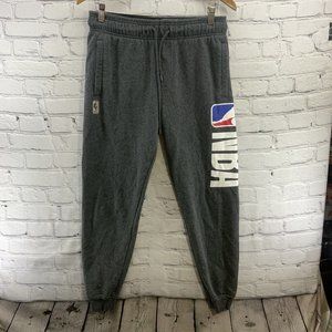NBA Sweatpants Mens Sz Med Gray Stretch Drawstring